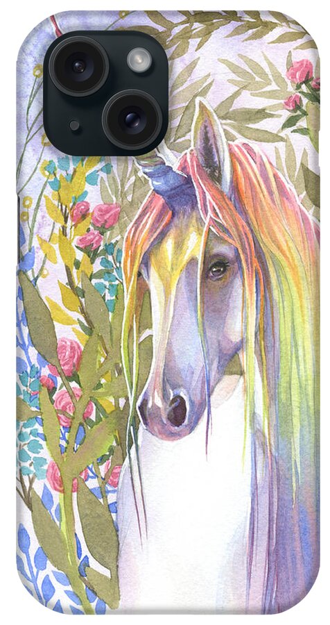 Unicorn iPhone Case featuring the painting Sunshine #2 by Sara Burrier