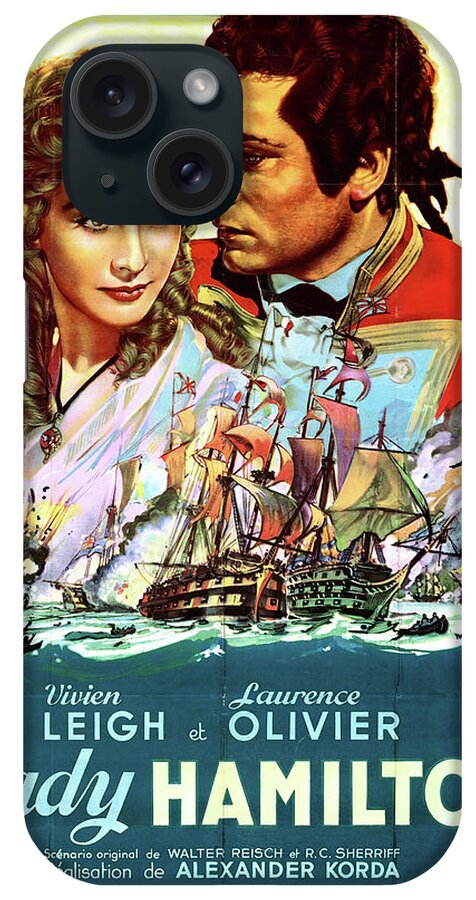 Anselmo iPhone Case featuring the mixed media ''That Hamilton Woman'', 1941 - art by Anselmo Ballester by Movie World Posters