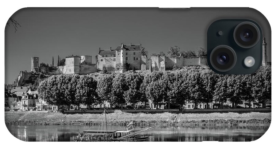 Chinon iPhone Case featuring the photograph The chateau at Chinon beside the Vienne River #1 by Seeables Visual Arts