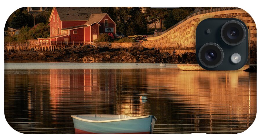 #harpswell#baileys#island#maine#seascape#coast#goldenhour#boats# iPhone Case featuring the photograph The Golden Hour #1 by Darylann Leonard Photography