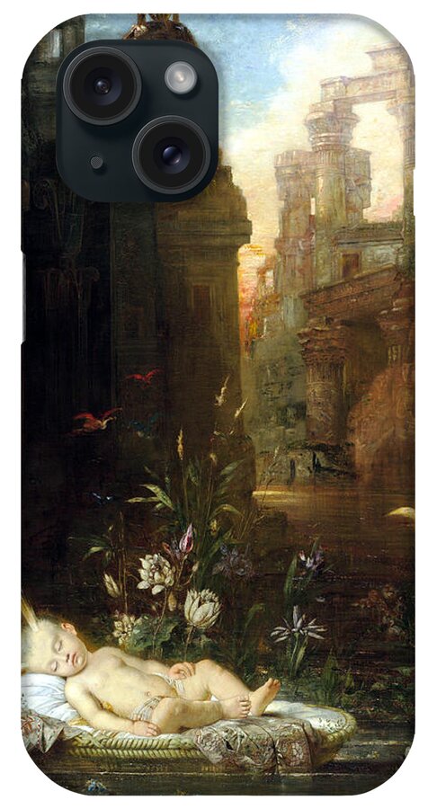 Gustave Moreau iPhone Case featuring the painting The Infant Moses #2 by Gustave Moreau