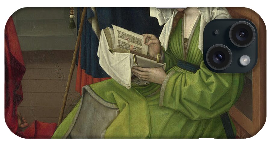 European iPhone Case featuring the painting The Magdalen Reading #5 by Rogier van der Weyden