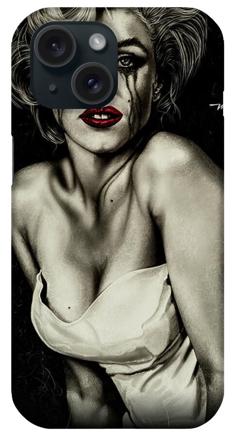 Marilyn Monroe iPhone Case featuring the painting The True Marilyn #1 by Dan Menta