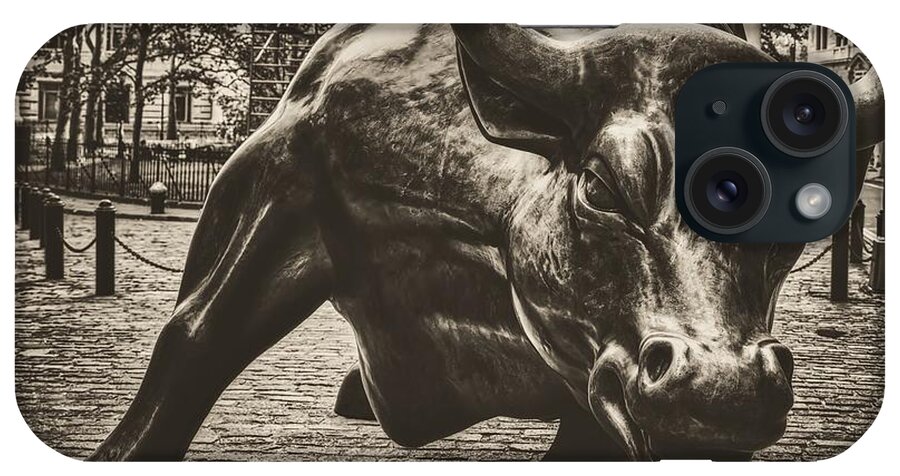 Bull iPhone Case featuring the photograph The Wall Street Bull #1 by Mountain Dreams