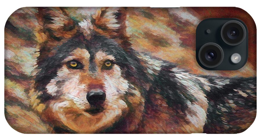 Wolf iPhone Case featuring the digital art The Wolf Da #1 by Ernest Echols