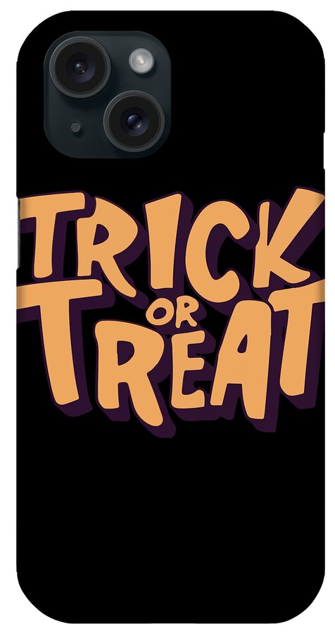 Halloween iPhone Case featuring the digital art Trick or Treat Halloween #1 by Flippin Sweet Gear