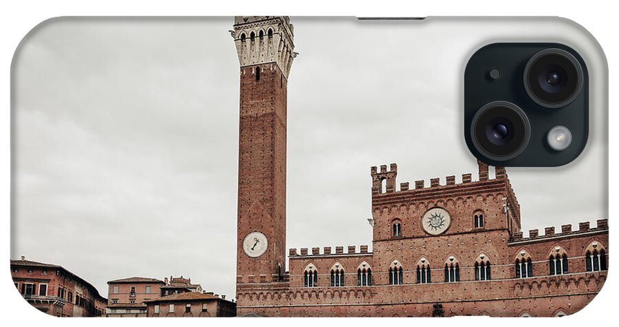 2015 iPhone Case featuring the photograph View of Piazza del Campo in Siena Tuscany #1 by Benoit Bruchez