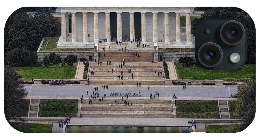 Washington Dc iPhone Case featuring the photograph Washington DC Memorials Aerial #1 by Susan Candelario