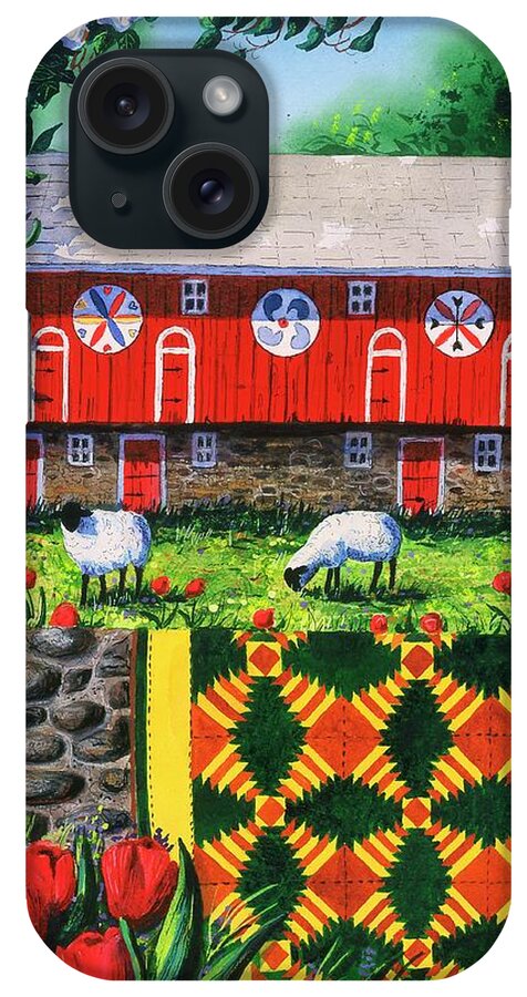 Pennsylvania Barn iPhone Case featuring the painting Welcome #1 by Diane Phalen