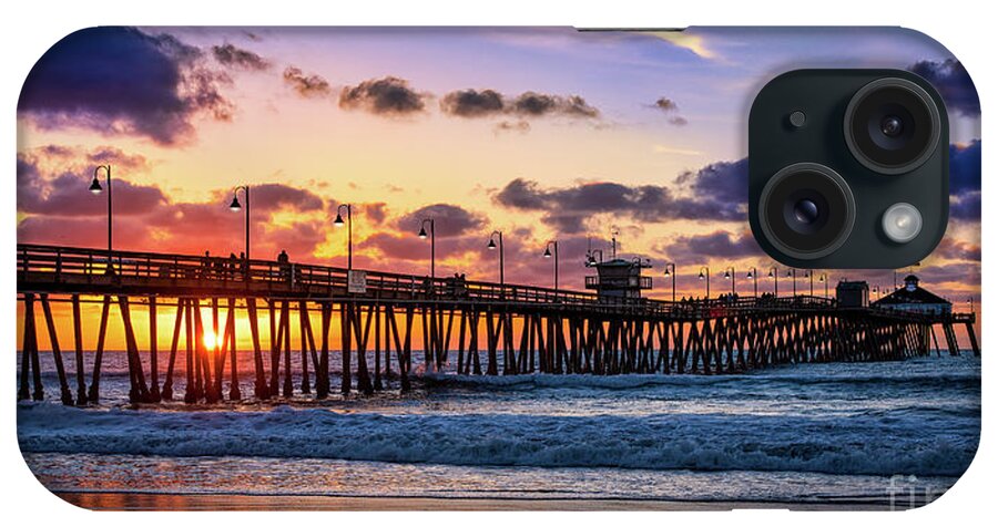 Beach iPhone Case featuring the photograph What Lights a Pier at Sunset #2 by David Levin
