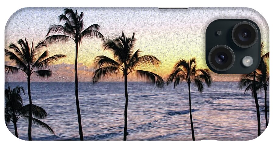 Hawaii iPhone Case featuring the photograph Poipu Palms Painting by Robert Carter