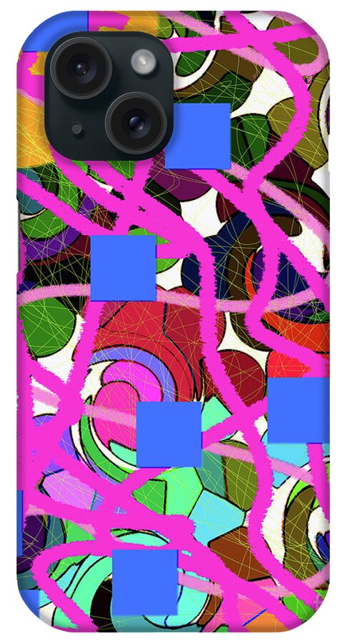 Walter Paul Bebirian: The Bebirian Art Collection iPhone Case featuring the digital art 10-2-2011ea by Walter Paul Bebirian