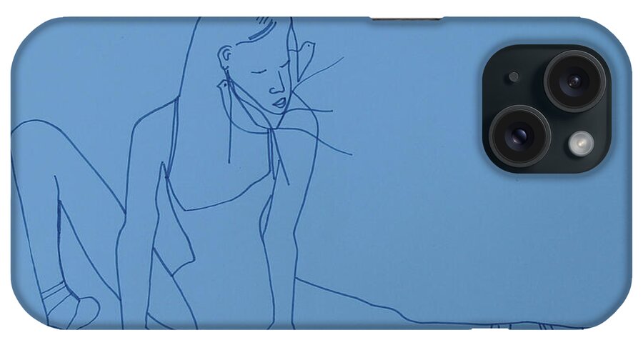 Jesus Christ iPhone Case featuring the drawing Ballerina #1046 by Gloria Ssali