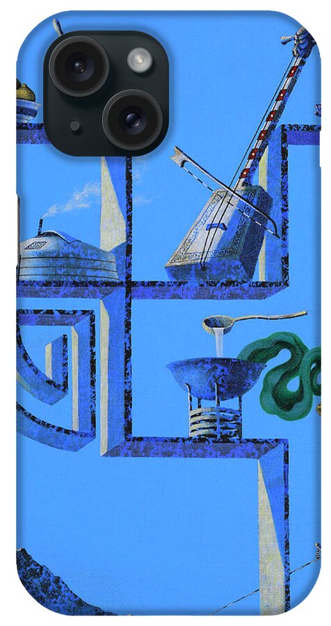 Oil On Canvas iPhone Case featuring the painting Development by Oilan Janatkhaan