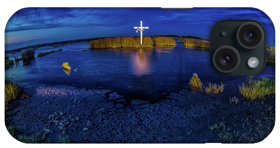 Cross iPhone Case featuring the photograph Poquoson Marsh Cross #11 by Jerry Gammon
