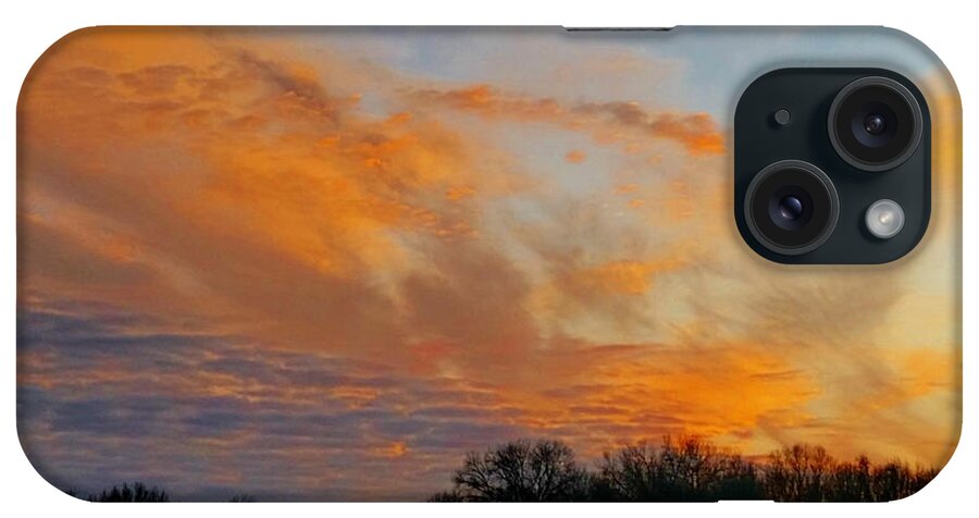 Nature iPhone Case featuring the mixed media 12/27/19 Sunset by Ally White