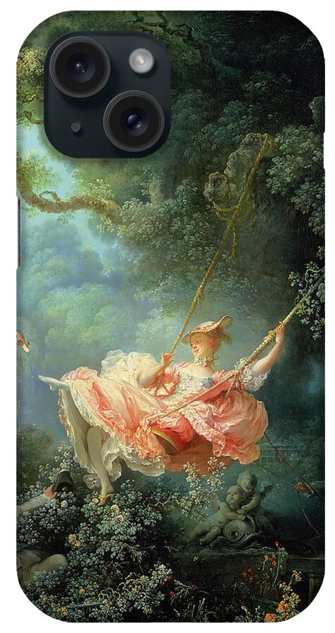 France iPhone Case featuring the painting The Swing by Jean-Honore Fragonard by Mango Art