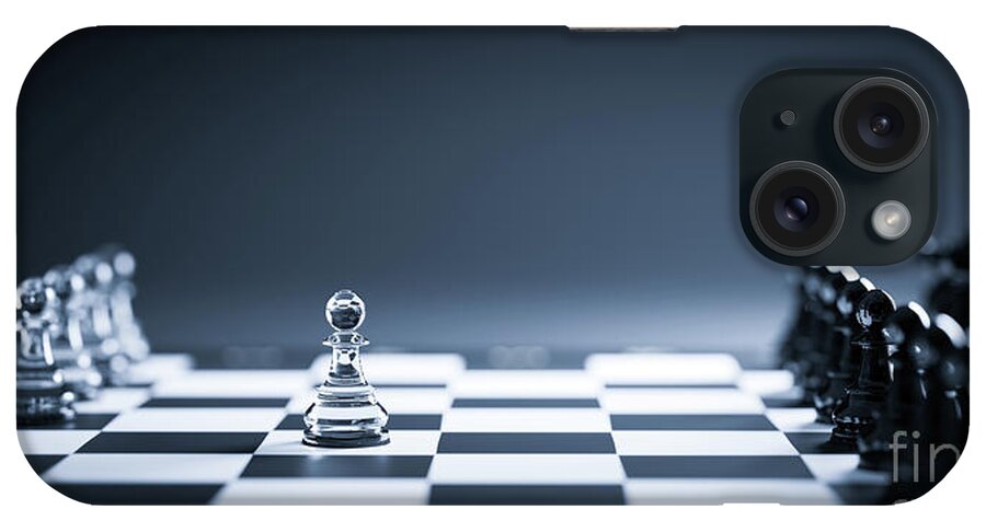 Chess iPhone Case featuring the photograph Chess game. Strategic desicion making. Plan and competition #13 by Michal Bednarek