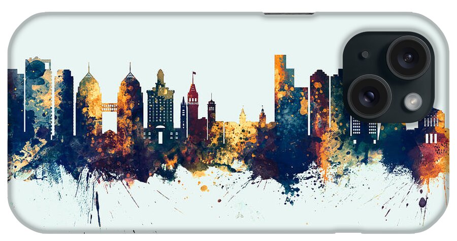 Oakland iPhone Case featuring the digital art Oakland California Skyline #13 by Michael Tompsett