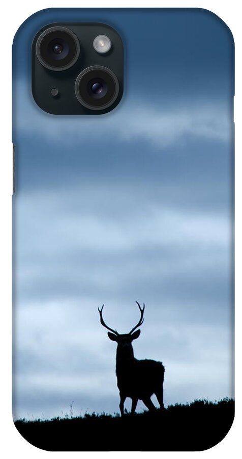 Stag Silhouette iPhone Case featuring the photograph Stag Silhouette #17 by Gavin MacRae