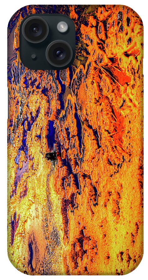 Orange iPhone Case featuring the photograph Abstract Yellowstone Photography 20180518-86 by Rowan Lyford