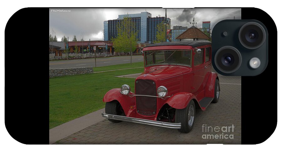 1931 Ford Model A Deluxe Tudor iPhone Case featuring the photograph 1931 Ford Model A Deluxe Tudor 2 door by PROMedias US