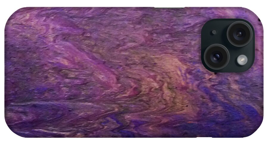Acrylic Pour iPhone Case featuring the painting 1934 A by Cathy Anderson