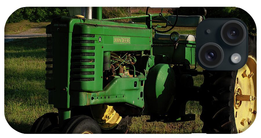 1940s John Deere Model A Row Crop Tractor iPhone Case featuring the photograph 1940s John Deere model A row crop tractor by Flees Photos