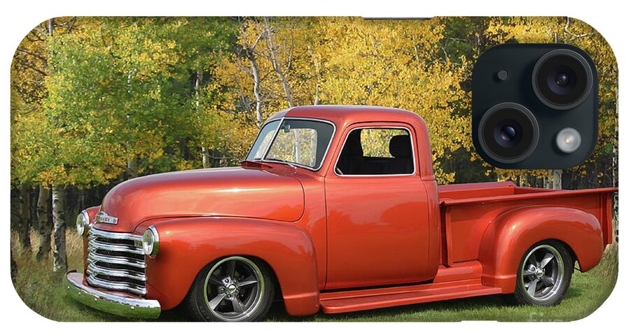 1953 iPhone Case featuring the photograph 1953 Chevy Pickup, Aspens by Ron Long