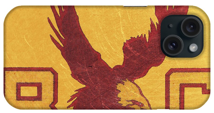 Boston College iPhone Case featuring the mixed media 1960's Boston College Eagle by Row One Brand