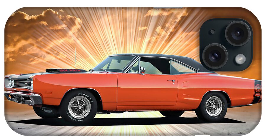 1969 Dodge Super Bee iPhone Case featuring the photograph 1969 Dodge Super Bee 'Six Pack' by Dave Koontz