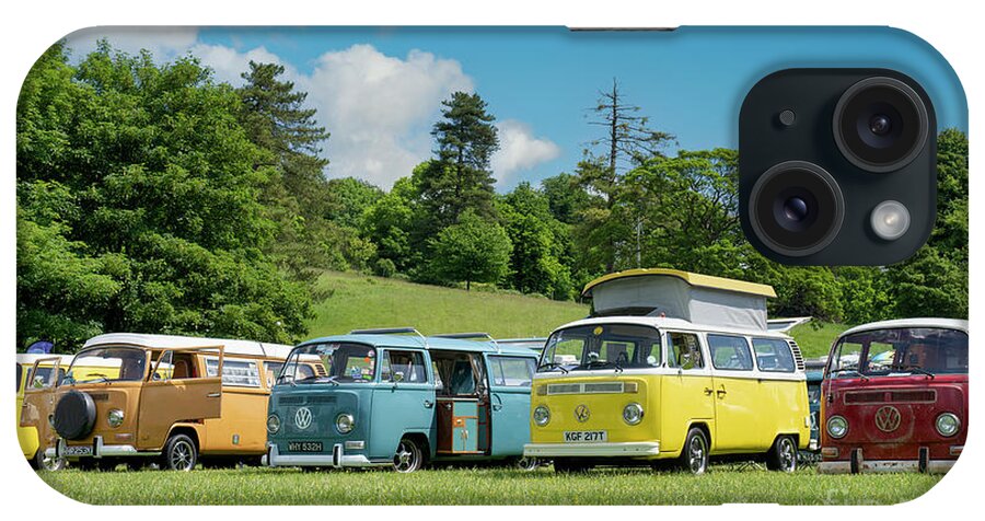 Vw iPhone Case featuring the photograph 1970s VW Camper Vans by Tim Gainey