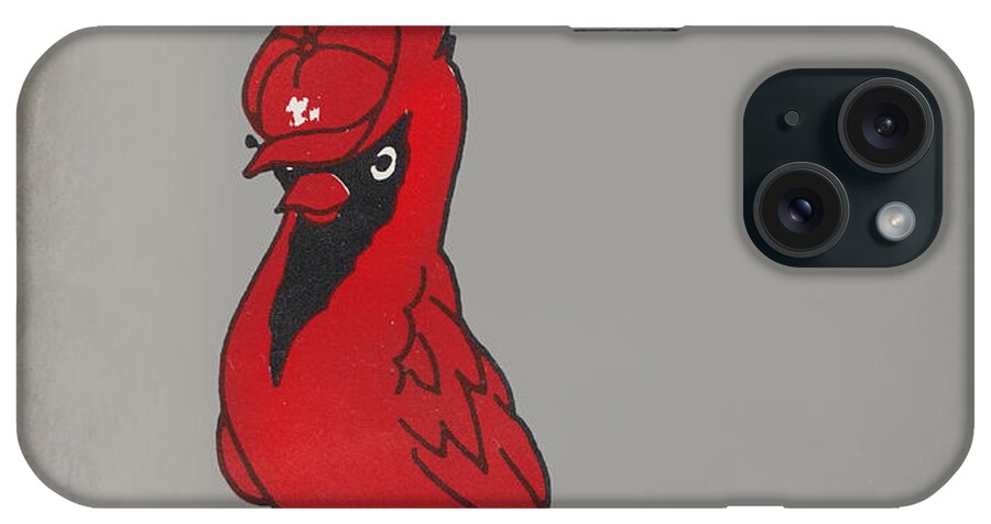 1976 iPhone Case featuring the mixed media 1976 St, Louis Cardinals Go Cards by Row One Brand