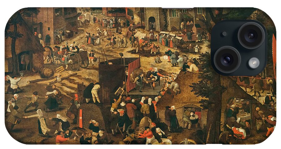 Pieter Brueghel The Younger iPhone Case featuring the painting A Village Fair #2 by Pieter Brueghel The Younger