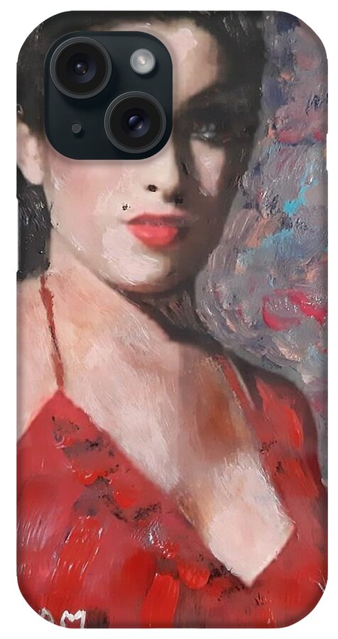 Amy Winehouse iPhone Case featuring the painting Amy #4 by Sam Shaker