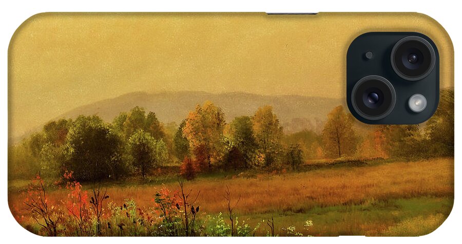Landscape iPhone Case featuring the painting Autumn Landscape #3 by Albert Bierstadt