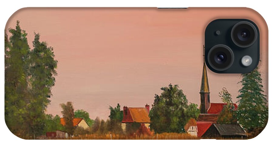 France iPhone Case featuring the painting Cesseville - France by Jean-Pierre Ducondi