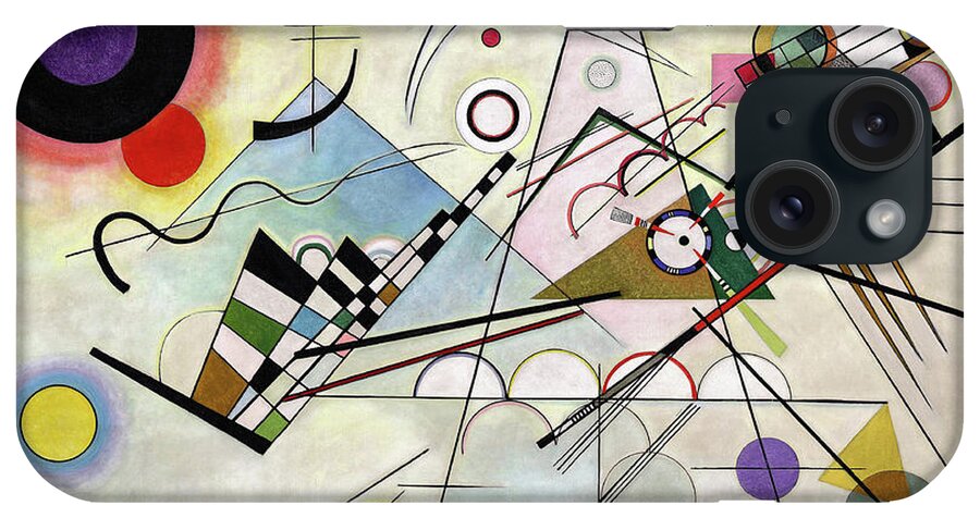 Abstract iPhone Case featuring the painting Composition 8 by Wassily Kandinsky