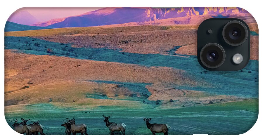Elk iPhone Case featuring the photograph Elk At Sunrise #2 by Gary Beeler