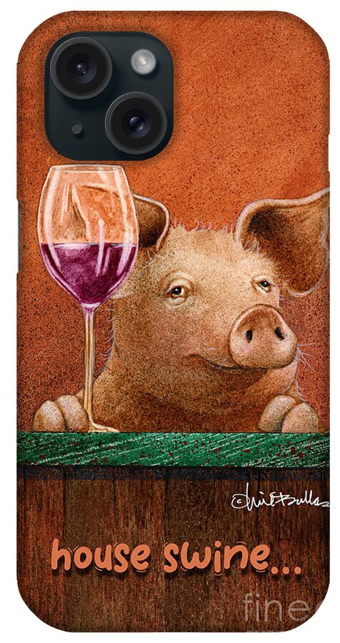 Pig iPhone Case featuring the painting House Swine... #2 by Will Bullas