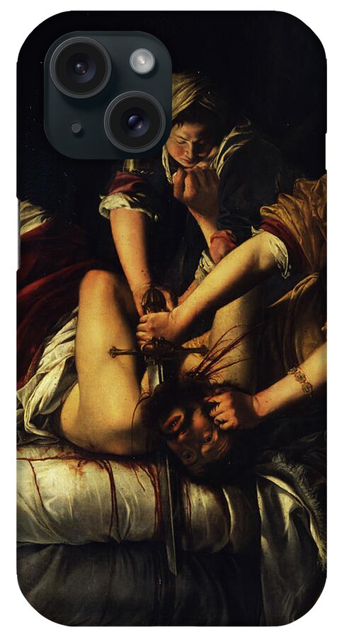 Artemisia Gentileschi iPhone Case featuring the painting Judith Beheading Holofernes, between 1614-1620 by Artemisia Gentileschi