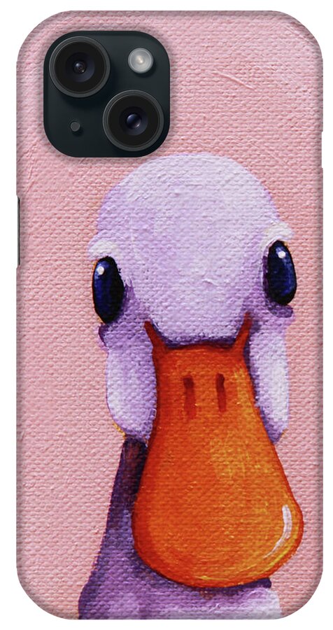 Duck iPhone Case featuring the painting Little Duck #2 by Lucia Stewart