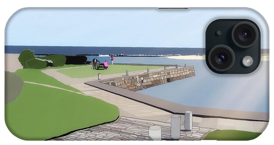 Lossiemouth iPhone Case featuring the digital art Lossiemouth Esplanade #3 by John Mckenzie