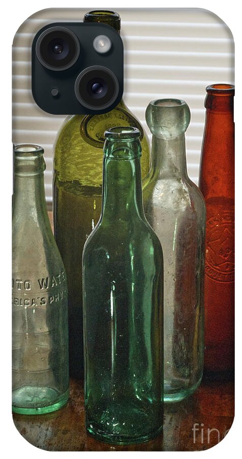 Still Life iPhone Case featuring the photograph Old Glass Bottles #2 by Phil Perkins