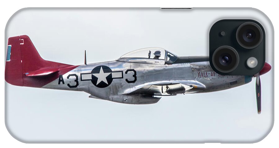 P51 Mustang iPhone Case featuring the photograph P51 Mustang Tall In The Saddle #2 by Airpower Art