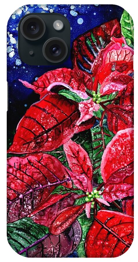 Poinsettia iPhone Case featuring the painting Poinsettia #3 by Tammy Crawford