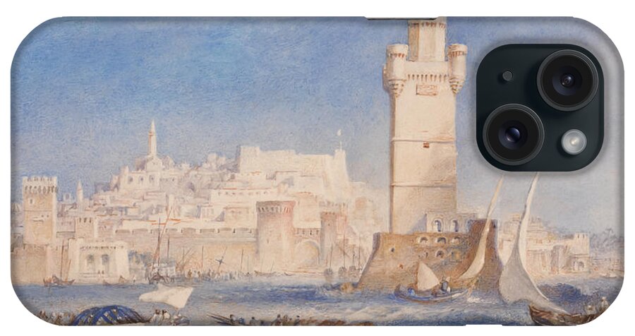 Rhodes iPhone Case featuring the painting Rhodes by Joseph Mallord William Turner by Mango Art