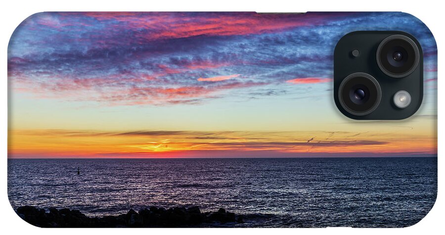 Cinque Terre iPhone Case featuring the photograph Seascape at sunset #2 by Fabiano Di Paolo