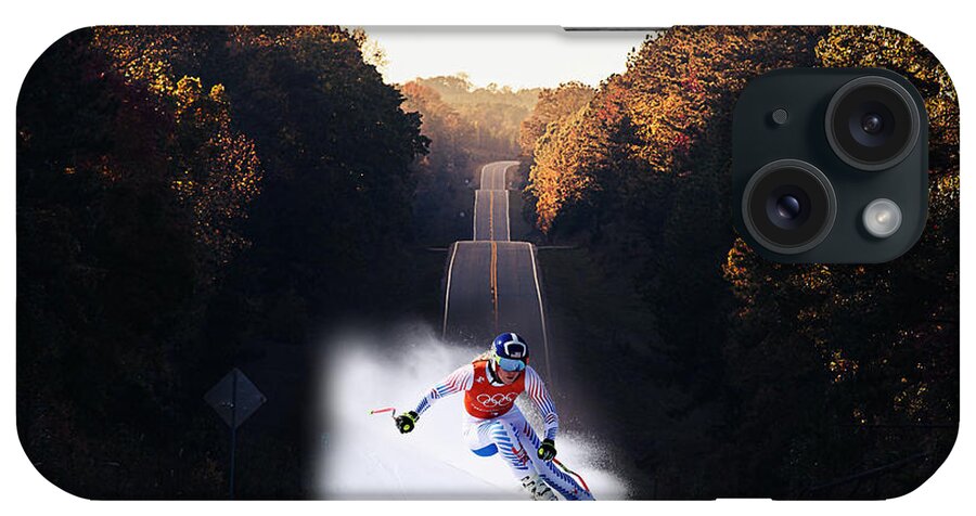 Skiing iPhone Case featuring the mixed media Ski #2 by Marvin Blaine