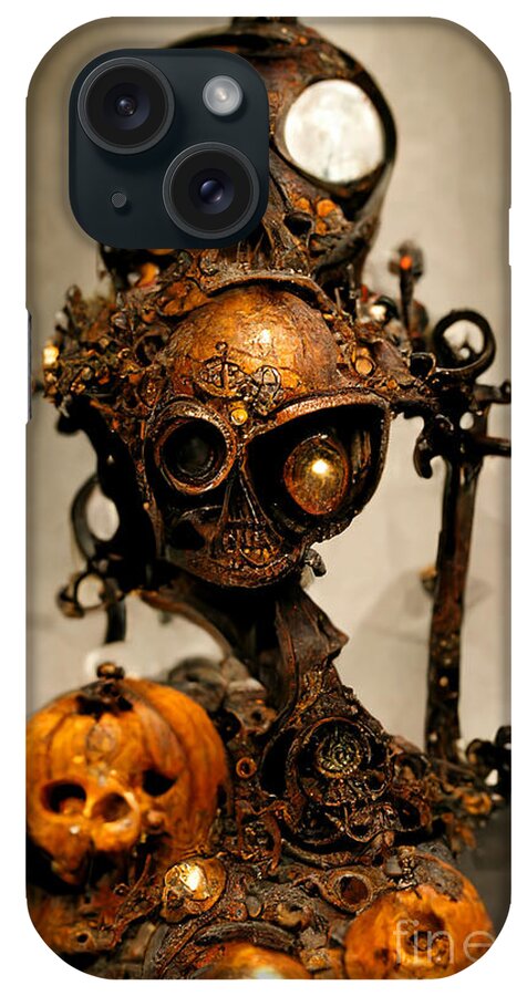 Steampunk iPhone Case featuring the digital art Steampunk Halloween #2 by Sabantha